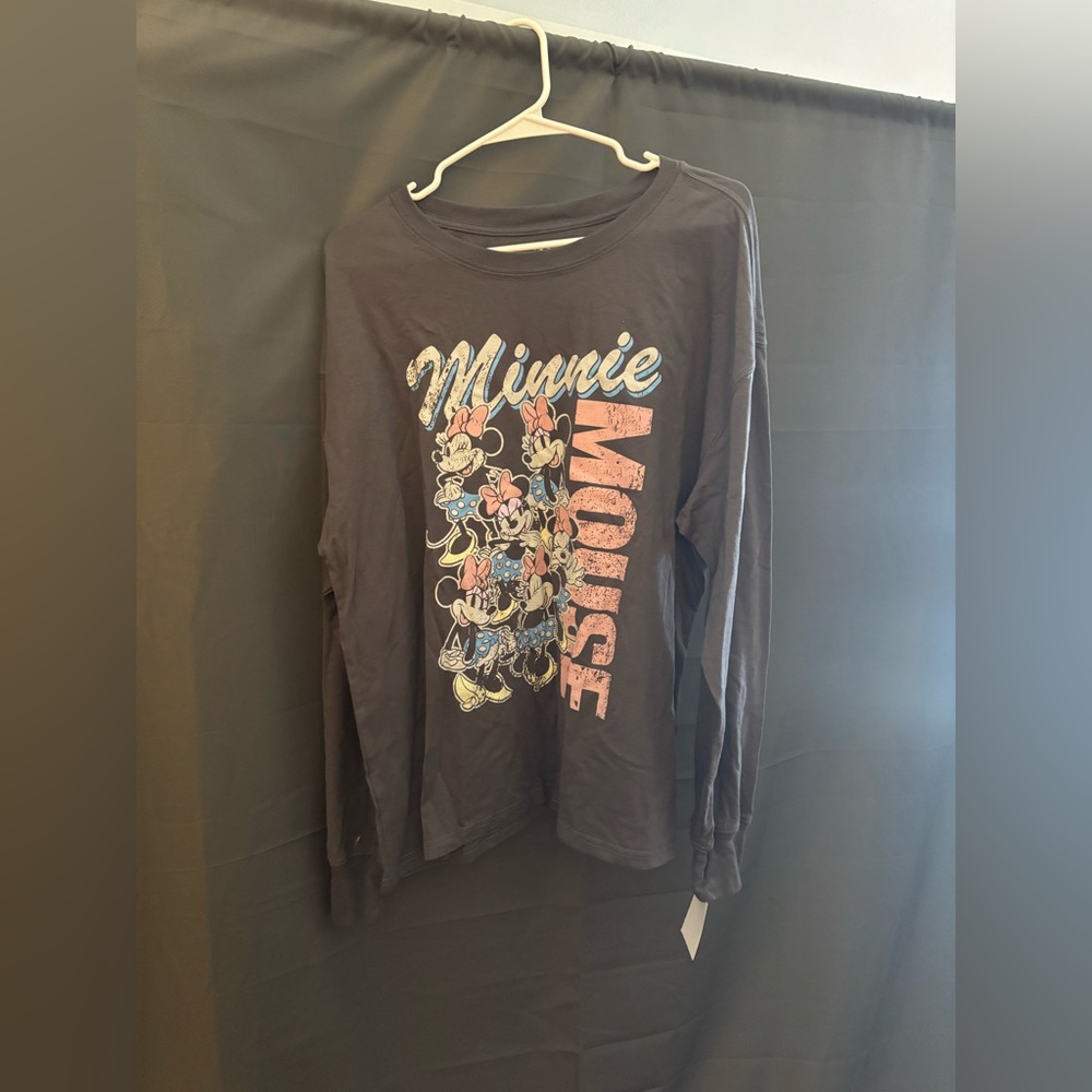 Disney Minnie Mouse Long Sleeve Top Juniors Size XL